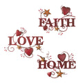 Red Metal Wall Art Set of 3 K328774