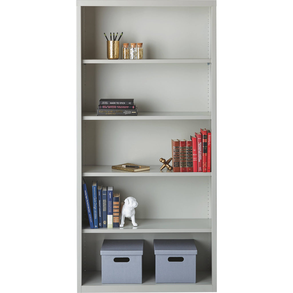 Steel Bookcase, 2-Shelf, Light Gray K21412