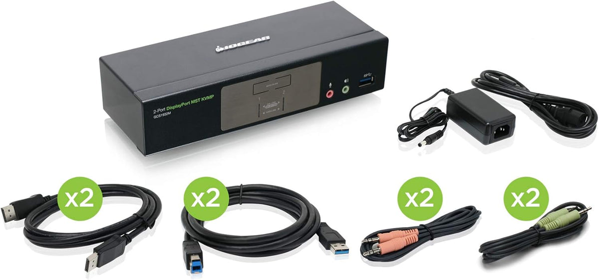 4-Port 4K DisplayPort KVMP Switch with Dual Video Out S26435