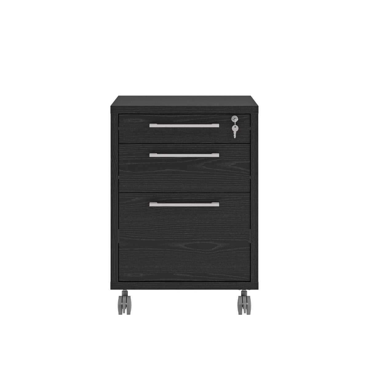 White 3 Drawer Mobile File Cabinet M4129