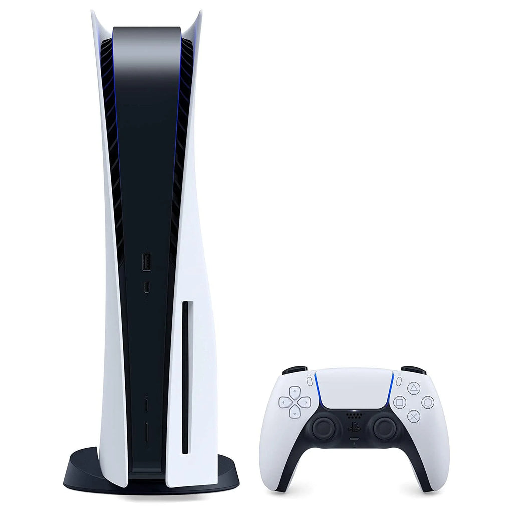 Playstation 5 Disc Version with Midnight Black Extra Controller and Microfiber Cleaning Cloth Bundle S75028