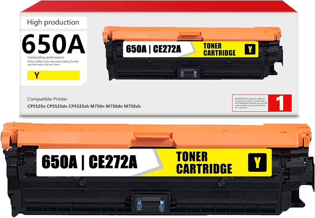 Yellow 650A Remanufactured Toner Cartridges for HP M750 CP5525 Printer E1209