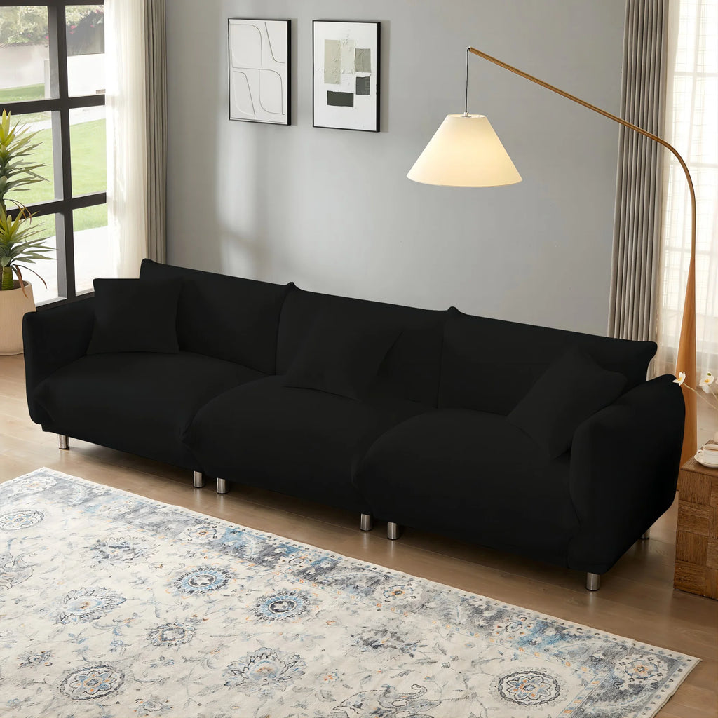 118.5 Inch Deep Seat 3-Seater Sofa with 3 Pillows L8742