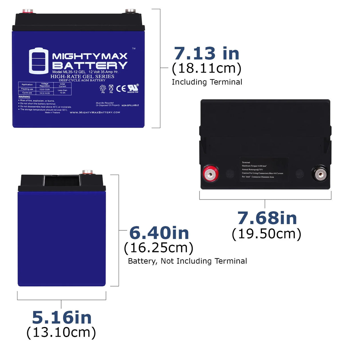 12V 35AH GEL Battery 2 Pack E78420
