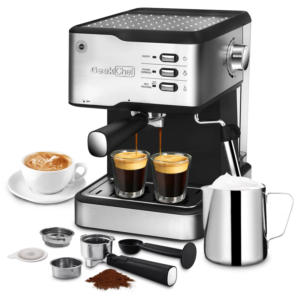20 Bar Espresso Machine with Milk Frother Steam Wand N857