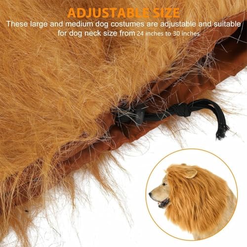 Adjustable Lion Mane Wig for Dogs F926