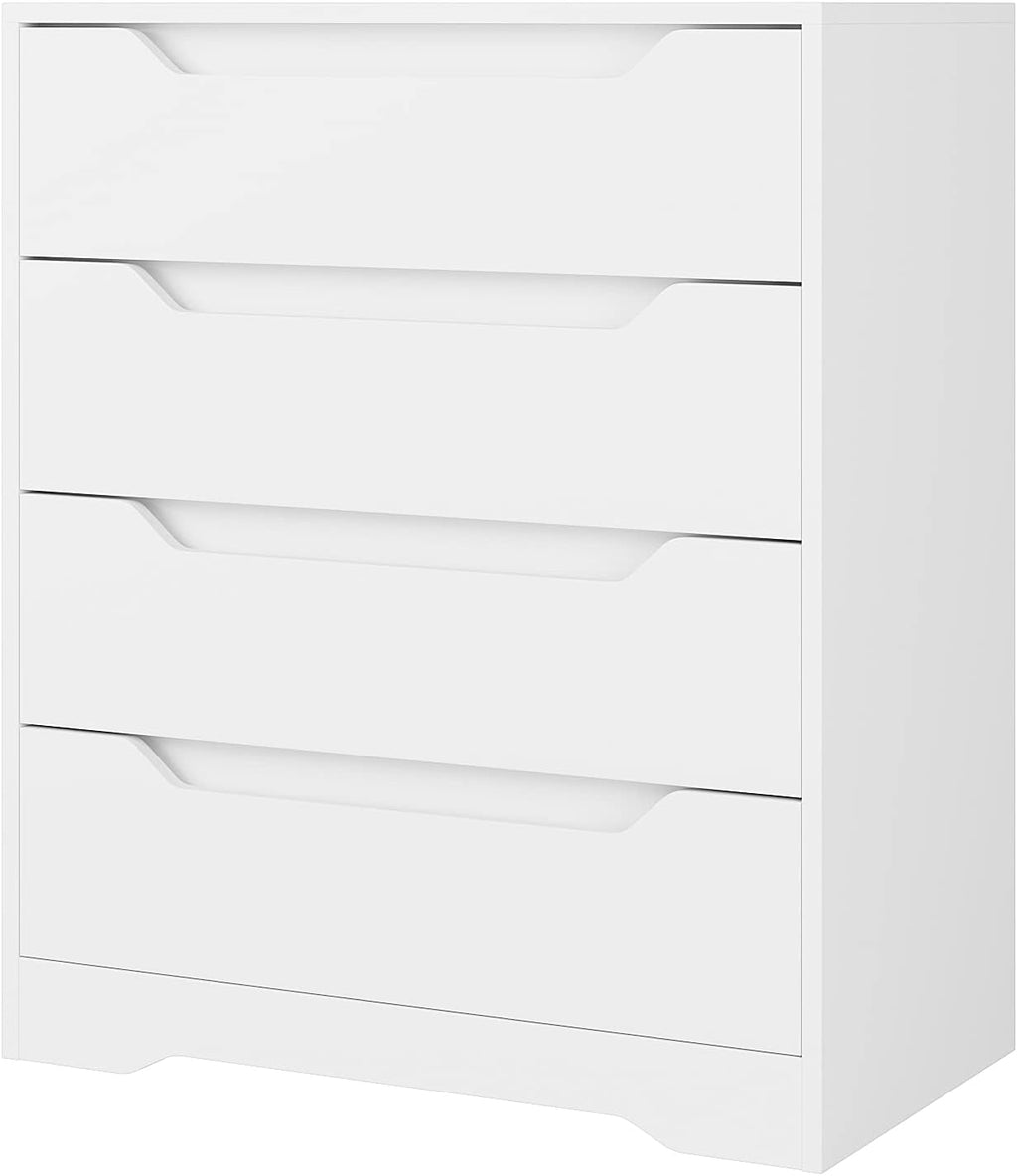 White 4 Drawer Wood Dresser B640866