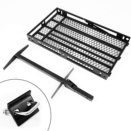 Heavy Duty Folding Hitch Cargo Carrier with Ramp, 500LBS Weight Capacity L59507