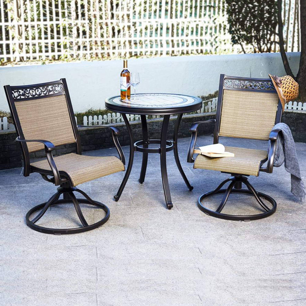 Swivel Rocker Patio Dining Chair 2 PC H556073