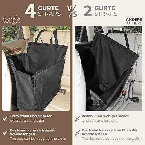 Extra Stable Dog Car Seat with 4 Fastening Straps U38789