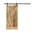 24 in. x 84 in. Distressed Solid Wood Interior Sliding Barn Door with Hardware Kit G81622
