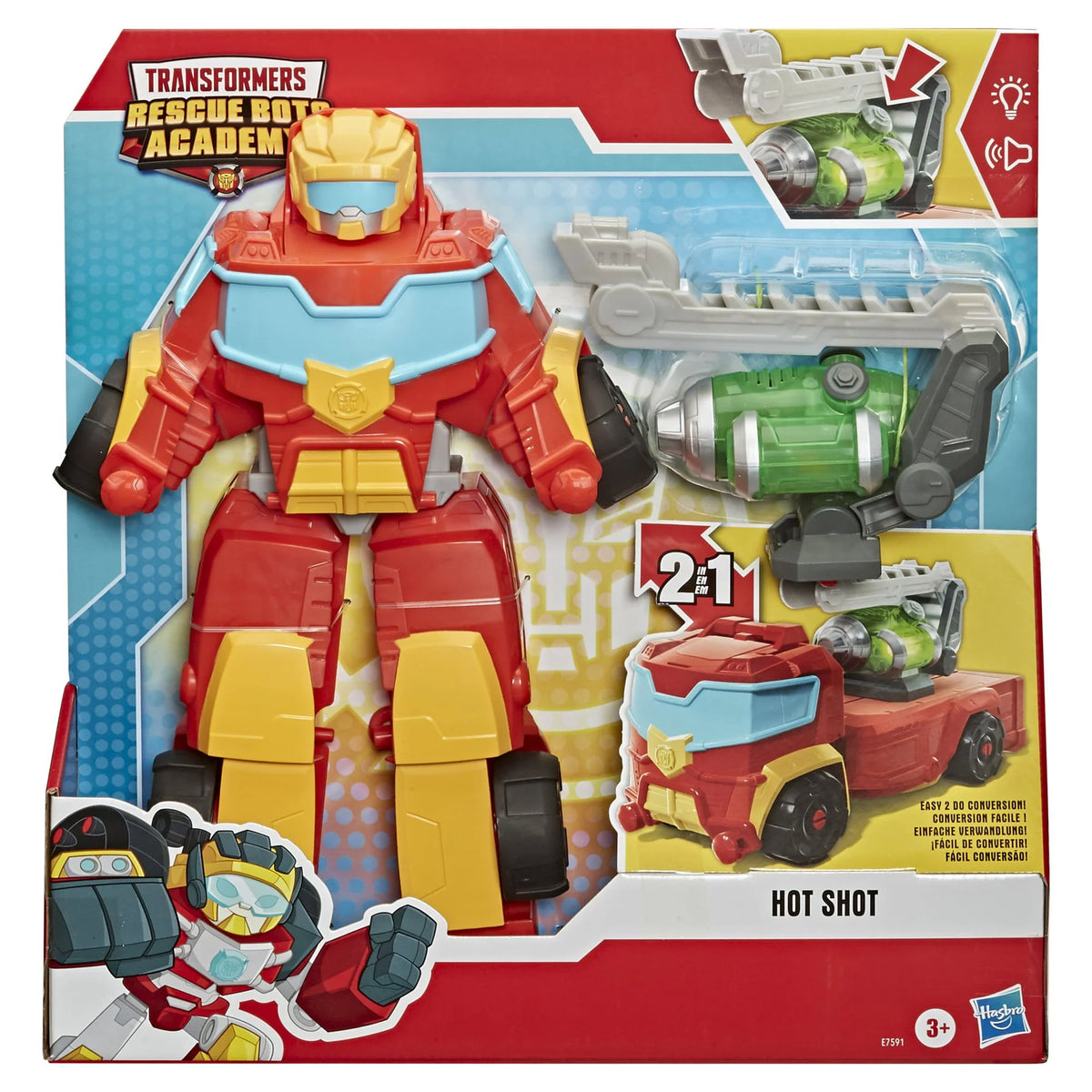 15” Transformers Rescue Bots Academy Hot Shot Kids Toy Action Figure H68353