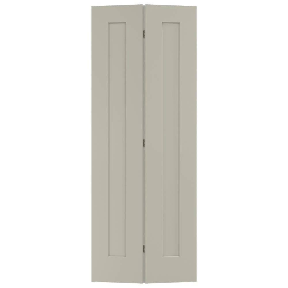 Desert Sand Painted Molded Composite MDF Closet Bi-Fold Door K198650