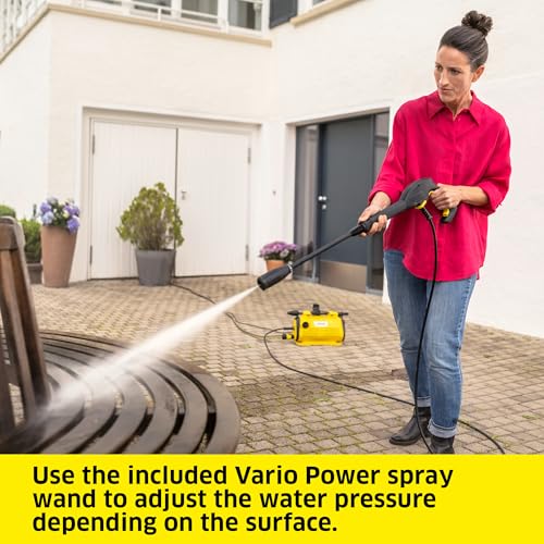 Kärcher Pressure Washer K 1, 1700 PSI, Trigger Spray Gun & Vario Power Spray Wand D147
