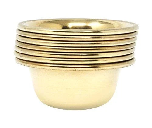 Set of 7 Copper Brass Offering Bowls V572