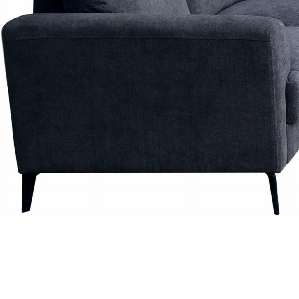 Black Chenille Sofa Loveseat Chair Set G2715