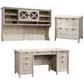 3-Piece Executive Desk with Hutch and File Cabinet B7361