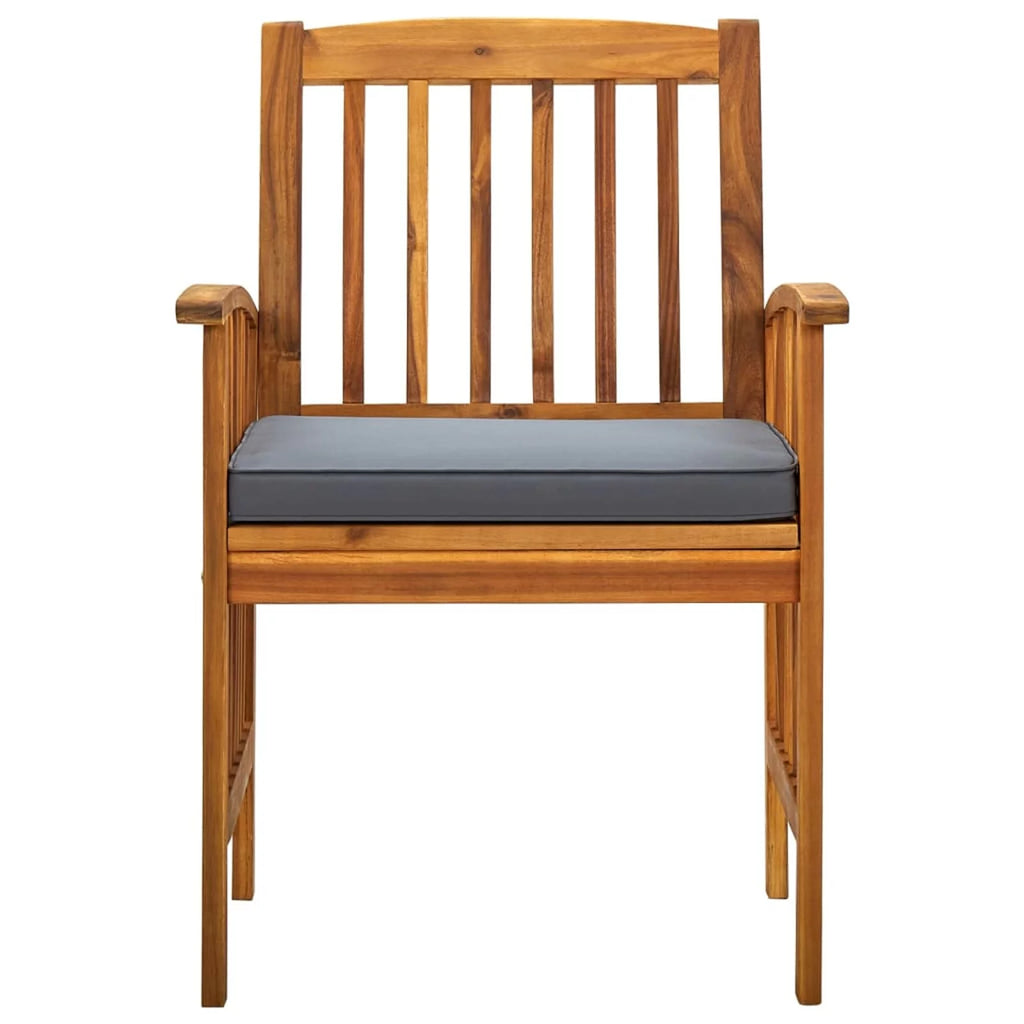 Garden Dining Chairs 2 pcs with Cushions Acacia Wood I81892