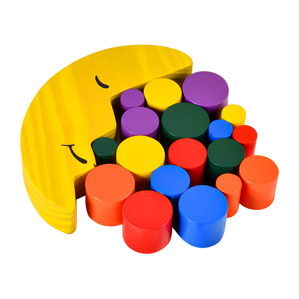 Wooden Moon Building Blocks Toy L9663