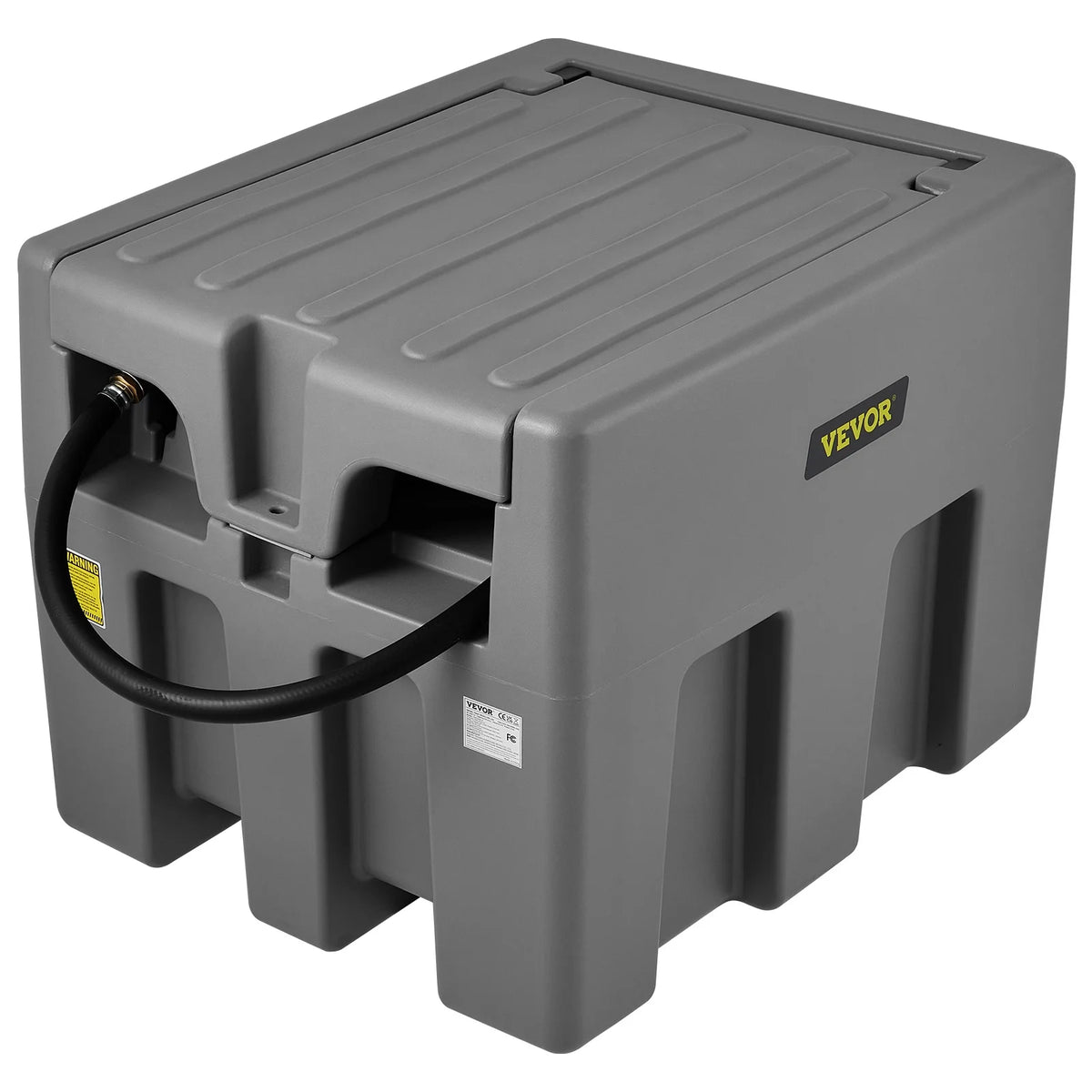 58 Gallon 10 GPM Diesel Fuel Tank with 12V Electric Transfer Pump and 13.1ft Rubber Hose I684902