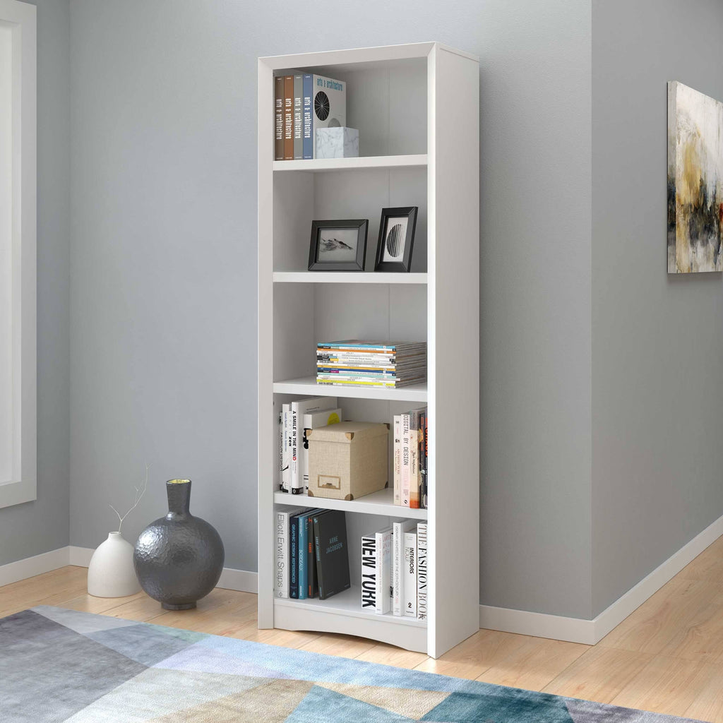 71-inch Tall Adjustable White Bookcase T41176
