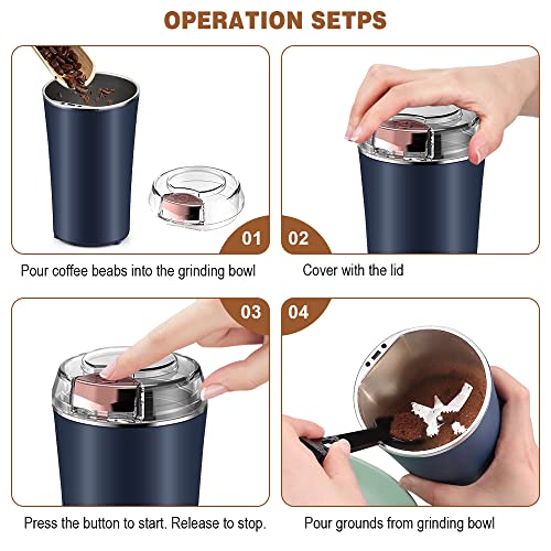 Stainless Steel Coffee Grinder (WHITE) B880876