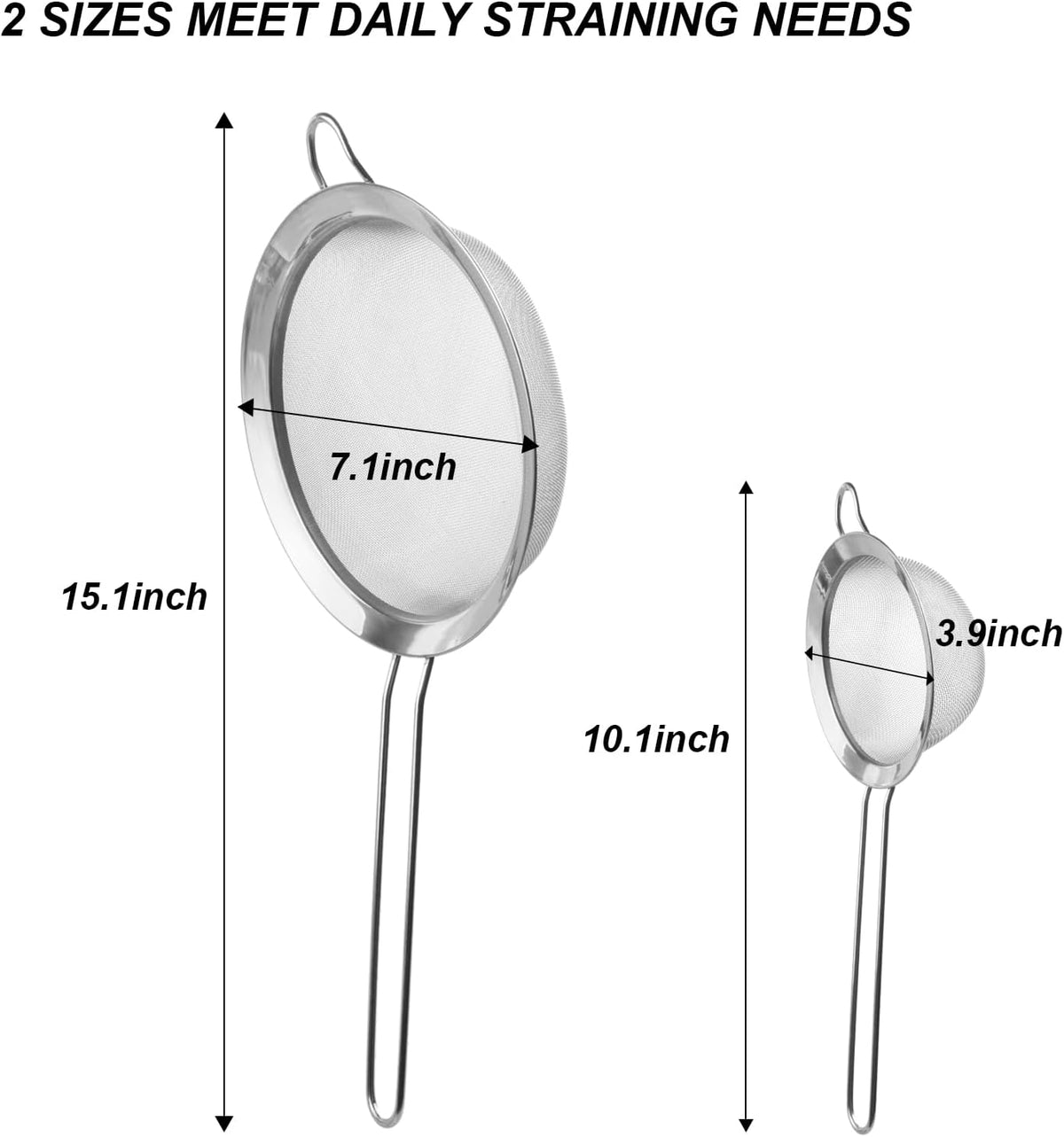 Stainless Steel Fine Mesh Colander Sieve L7401
