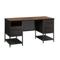 Black and Vintage Oak Executive Desk H733