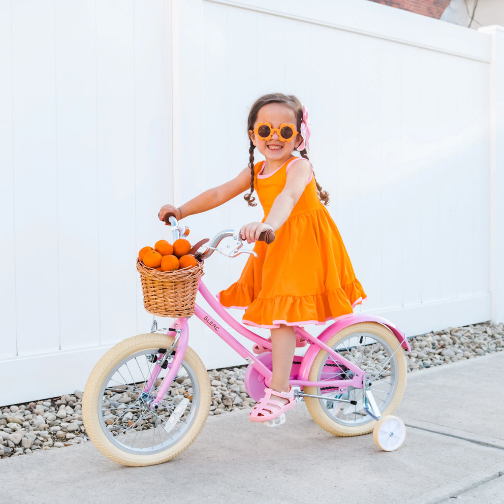 20 Inch Kids Bike with Bell and Training Wheels, Pink F94691