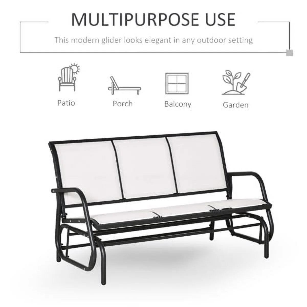 Outdoor Glider Bench for 3 Q66035