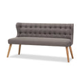 Grey Fabric 3-Seater Settee Bench J67959