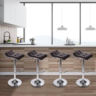 Brown Swivel Adjustable Height Bar Stool M251688