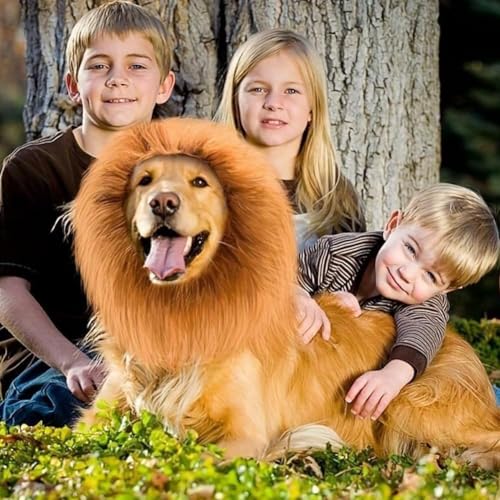 Adjustable Lion Mane Wig for Dogs F926