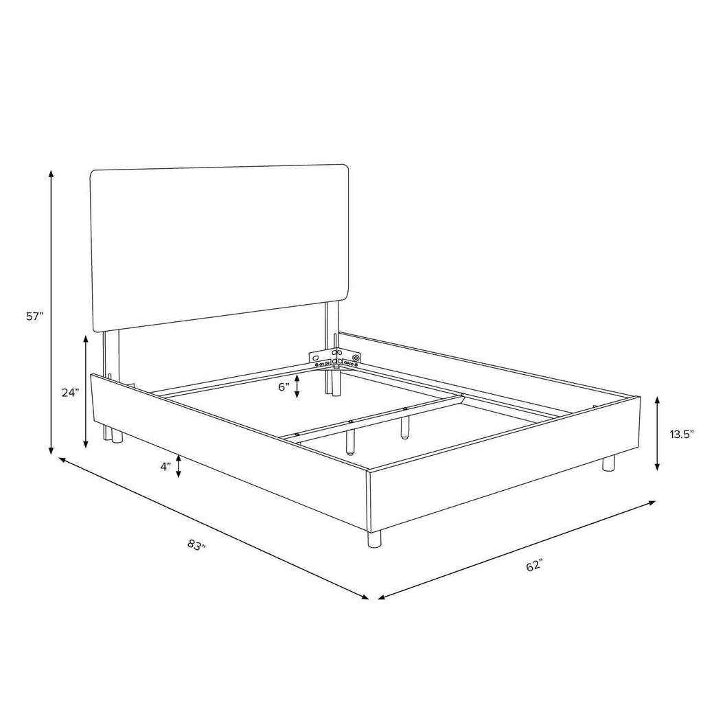 Queen Horizontal Channel Bed Yellow Velvet J7367