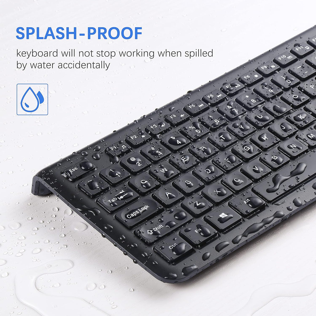 Wireless Silent Keyboard and Mouse Combo with Calculator Button E471