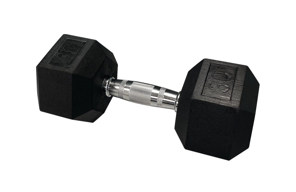 30lb Rubber Hex Dumbbell W6425