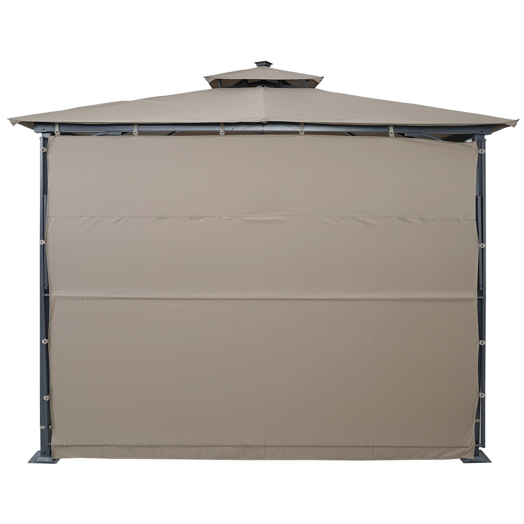 9.8ft. x 9.8ft. Outdoor Patio Gazebo with LED Light, Brown J91082