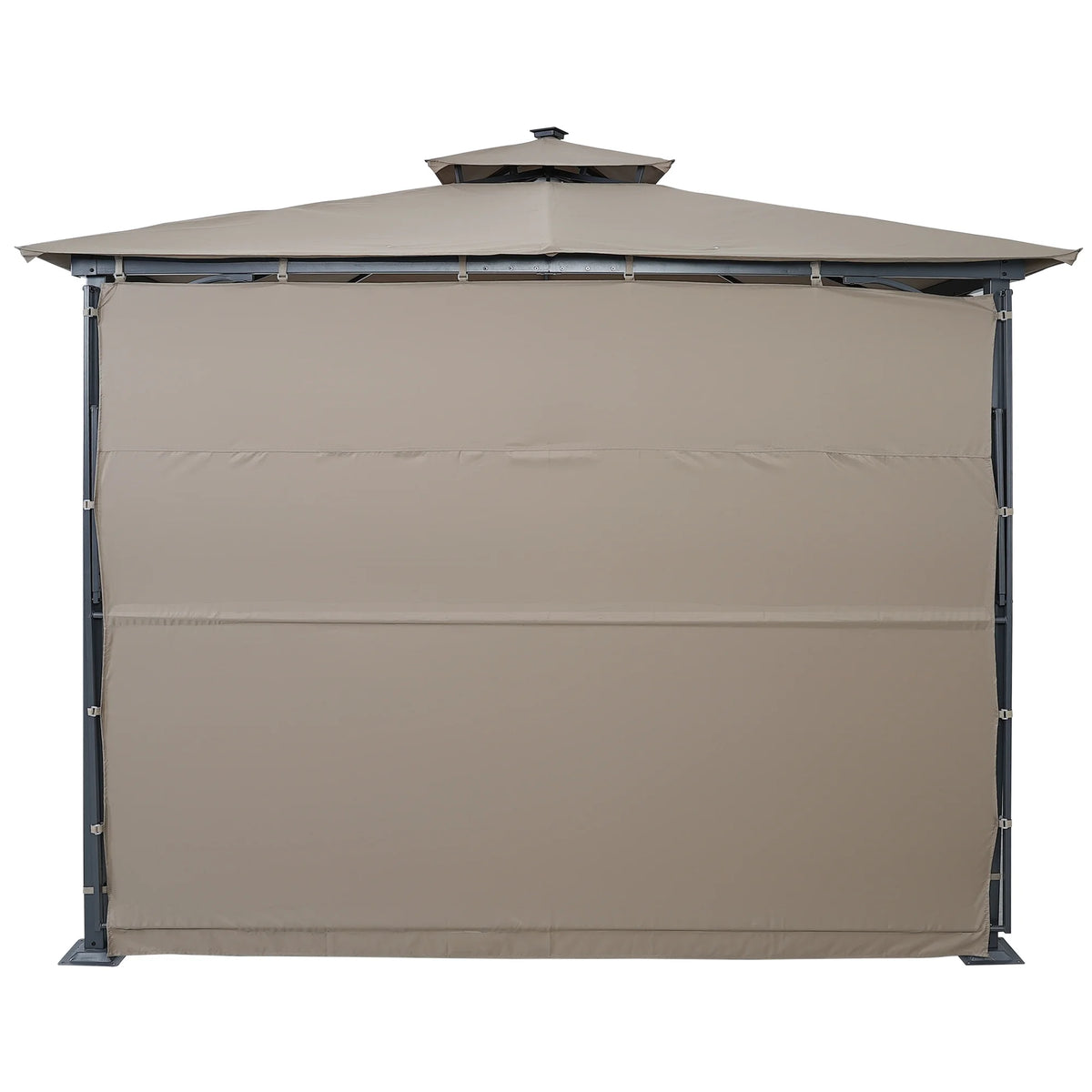 9.8ft. x 9.8ft. Outdoor Patio Gazebo with LED Light, Brown J91082