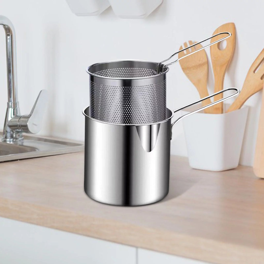 Stainless Steel Deep Fryer Pot with Basket S909455