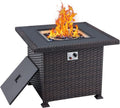 50in 50000BTU Propane Fire Pit Table with Cover and Blue Fire Glass Y40534