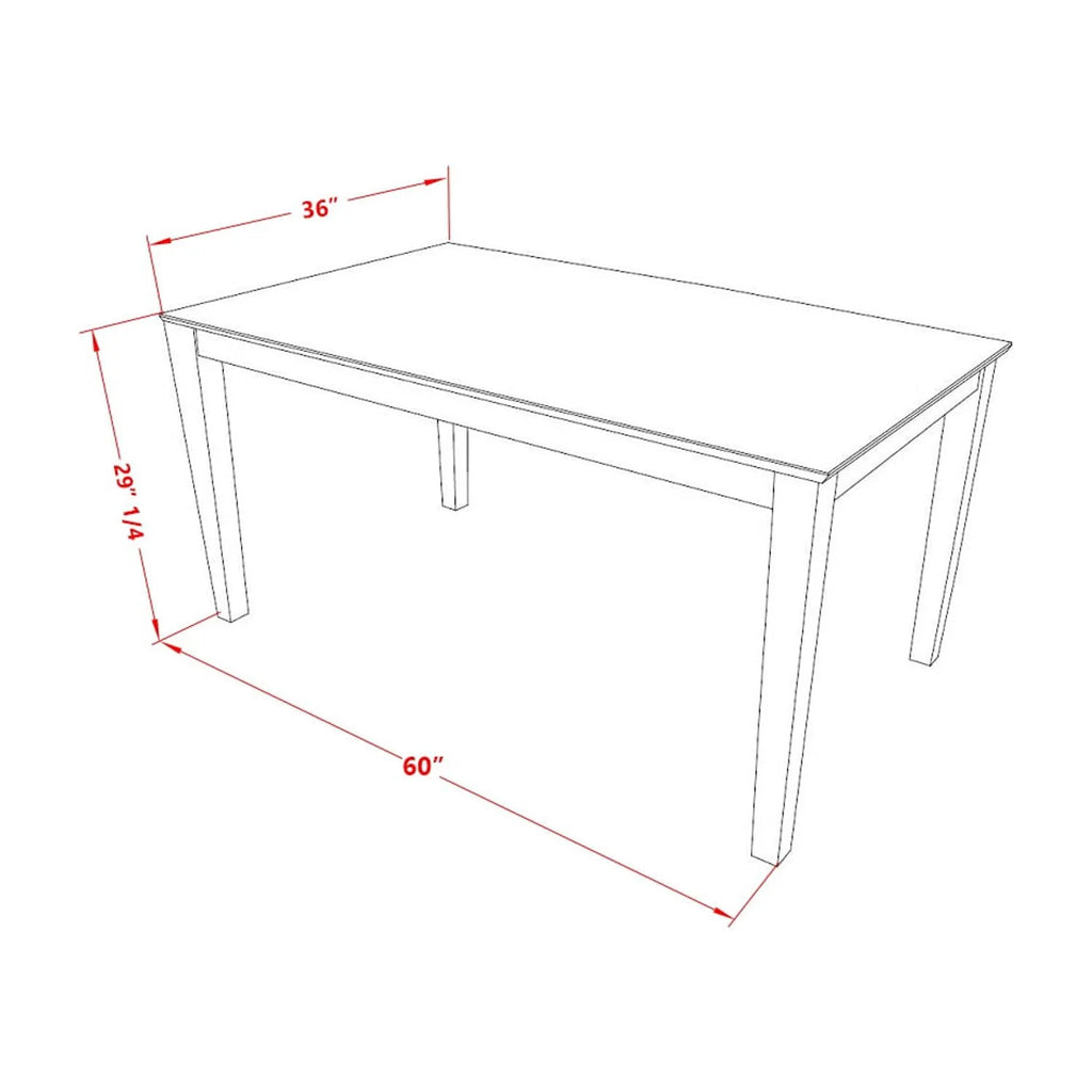 7Pc Rectangle 60" Dining Table And 6 Parson Chair I316