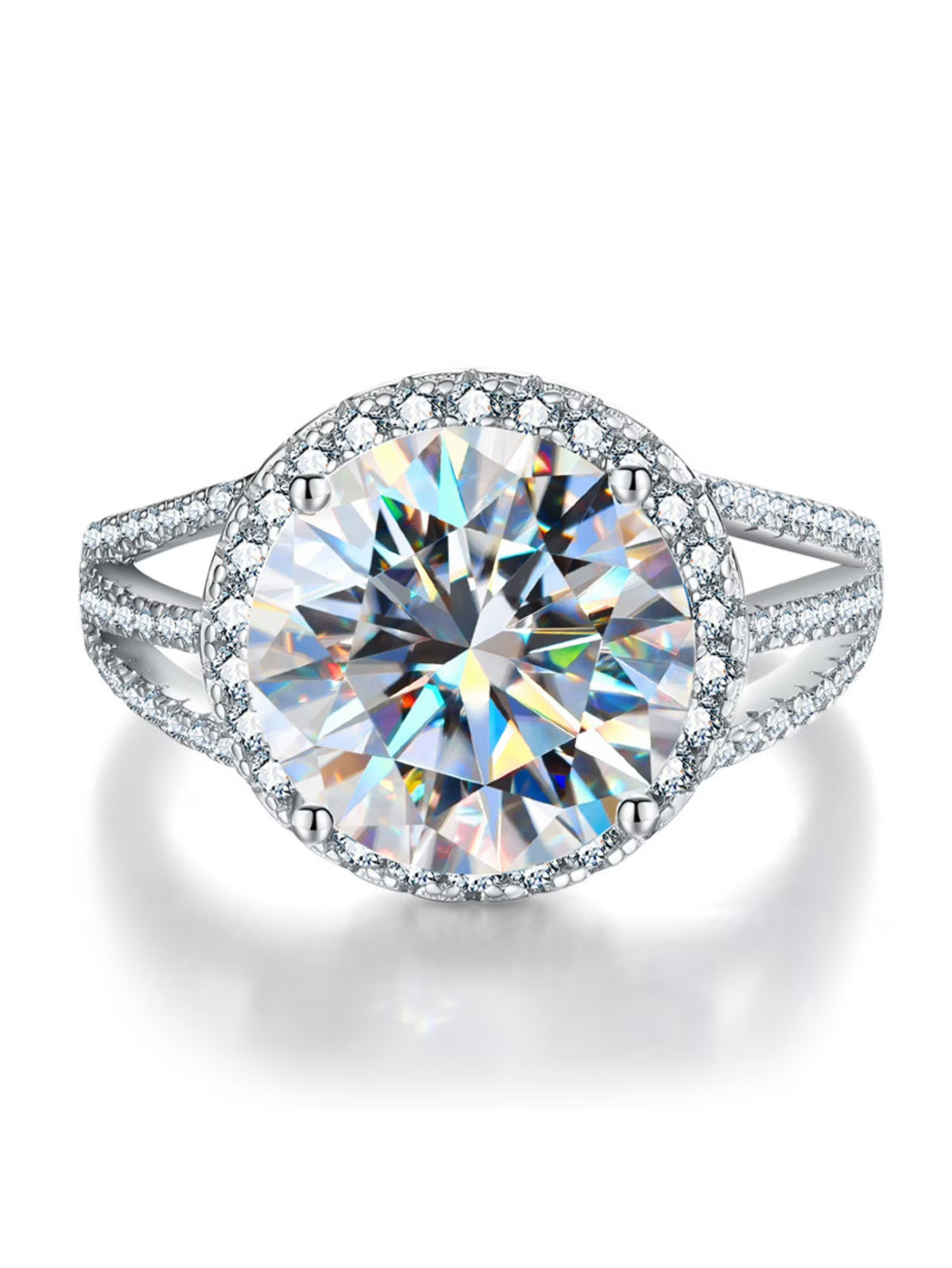 5ct Round Cut Moissanite 925 Sterling Silver Ring A368