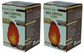 Natural Himalayan Crystal Rock Salt Lamp Set of 2 with Dimmable Control Z300