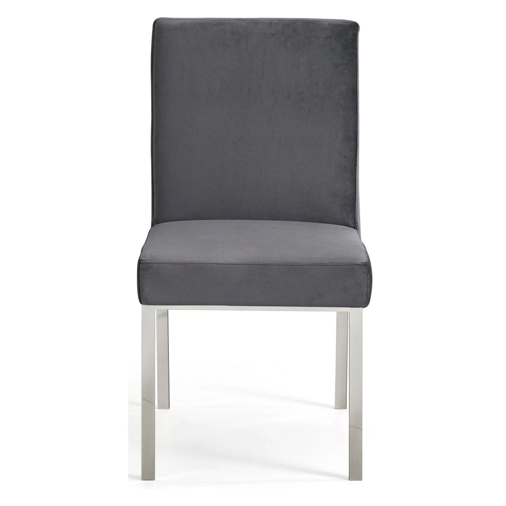Black Velvet Dining Chair Set of 2 I435