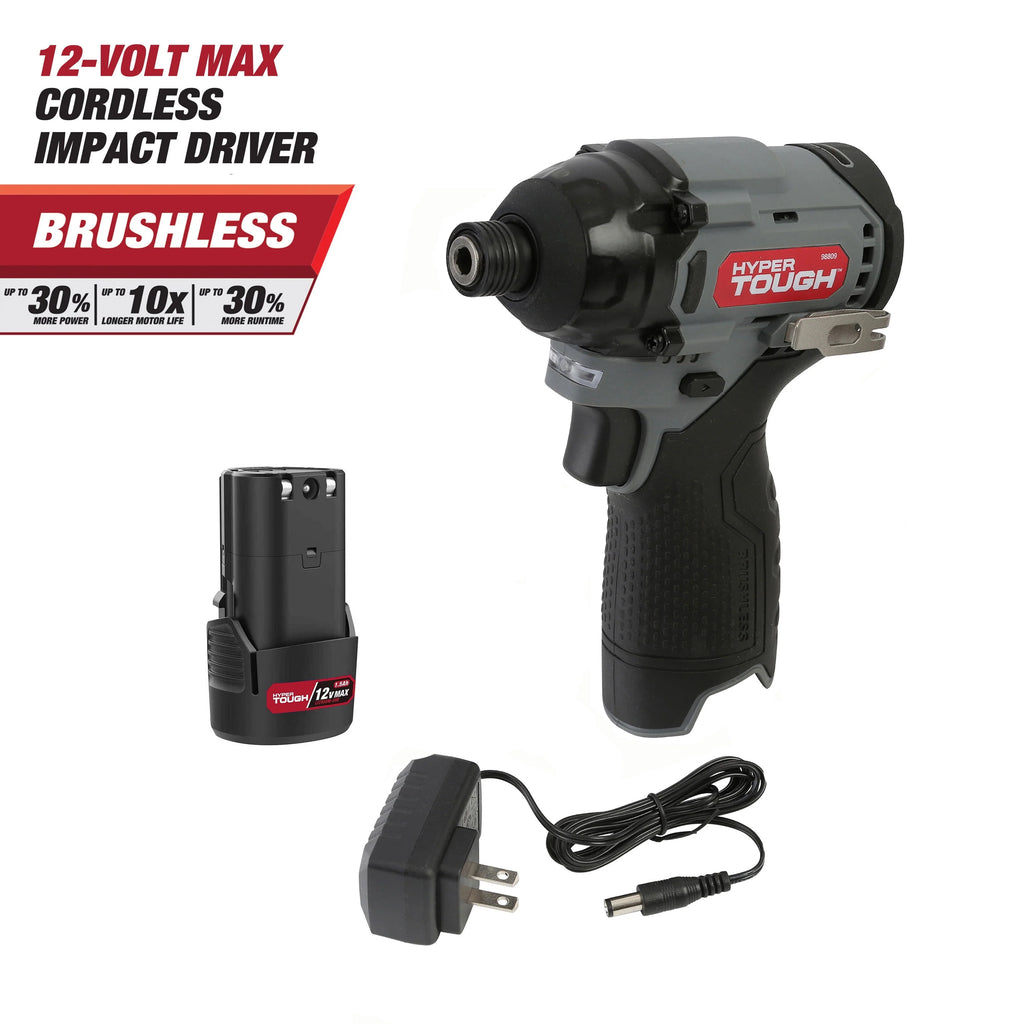 12V Max Lithium-Ion Cordless Brushless Impact Driver with Battery and Charger E724