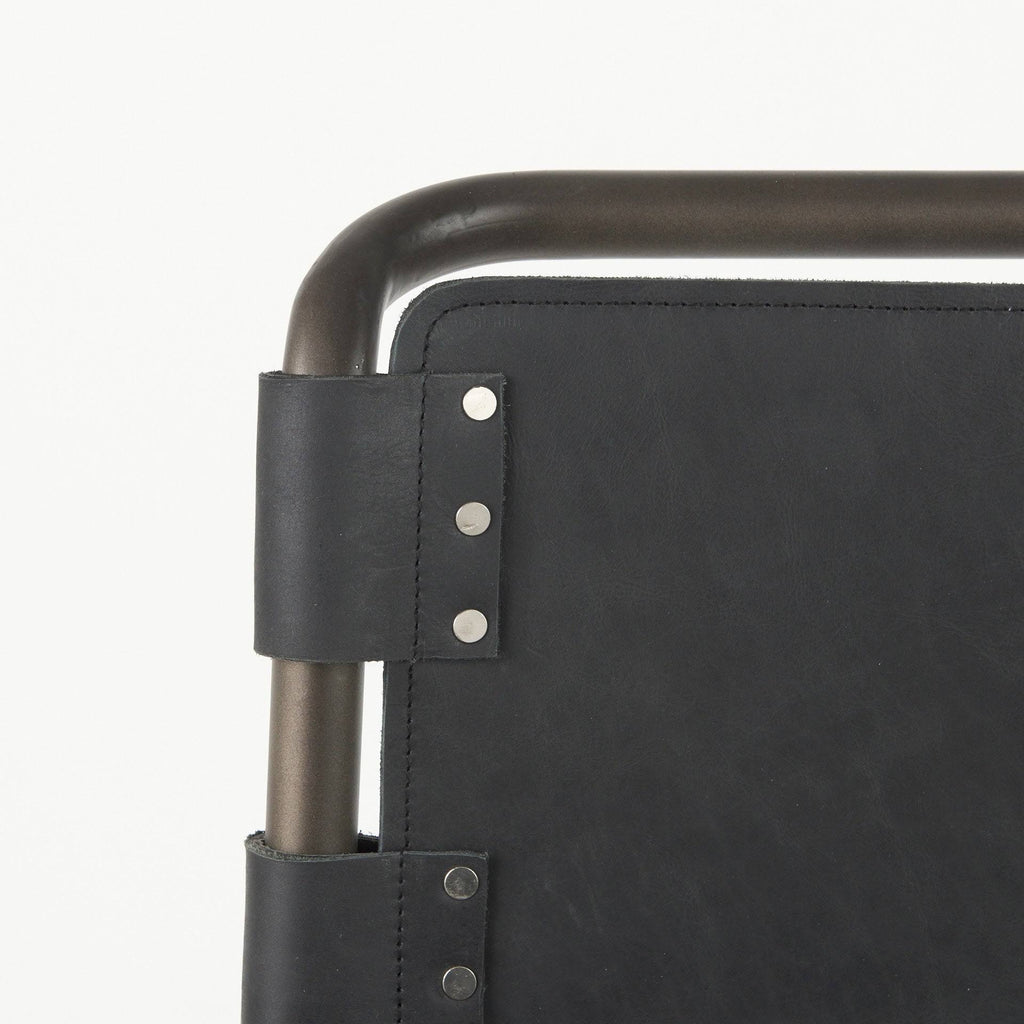 Black Leather Counter Stool Z4960