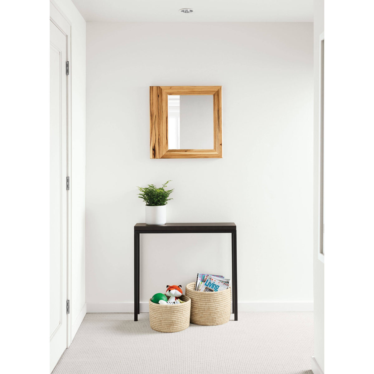 Clear Tempered Glass Console Table with Stainless Steel Frame D89099