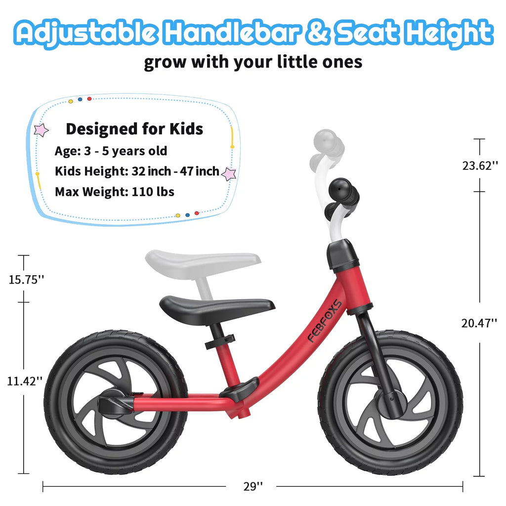 Toddler Balance Bike with Adjustable Seat F419