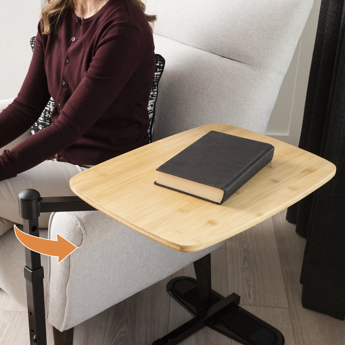 Swivel TV Tray Table Adjustable Laptop Desk and Dinner Tray D1469