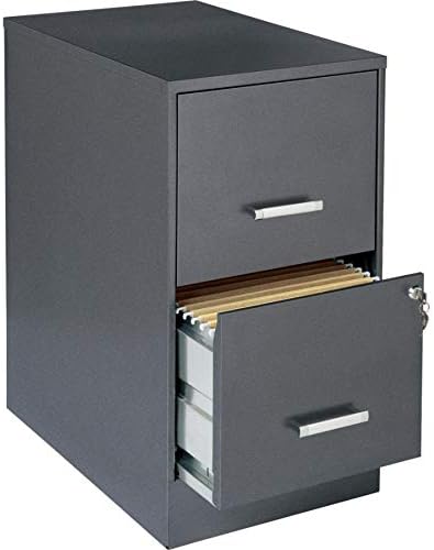 22 2-Drawer File Cabinet, Metallic Charcoal Y7307